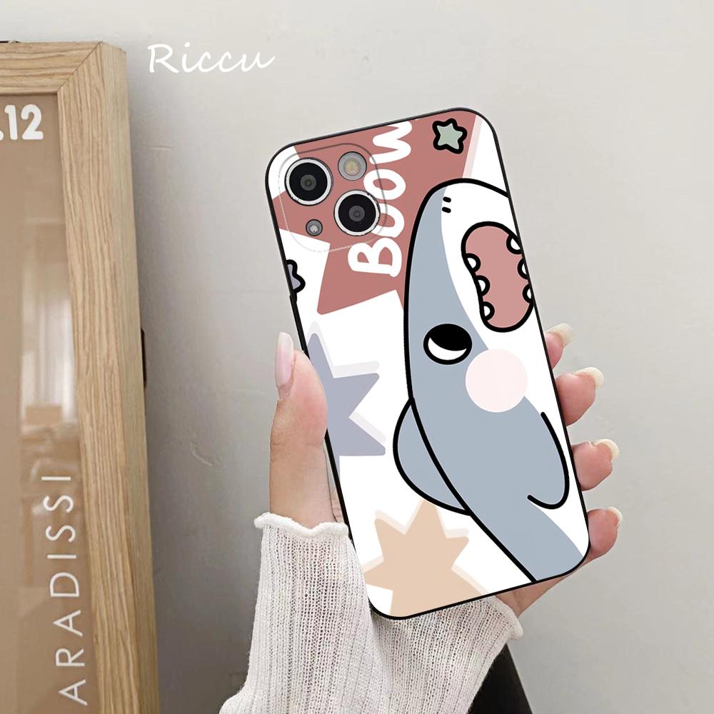 New Grinning Shark Phone Case 14 11 12 Pro 8 7 14 Plus 2020 X Pro 14 MAX 13 MINI XR XS Soft iphone 14 Cartoon Shark Phone Covers