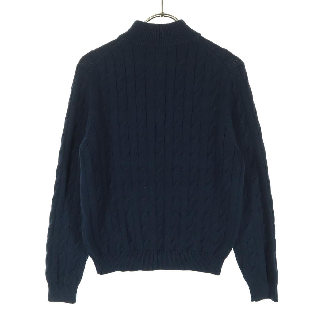 Brooks Brothers Fisherman Long sleeve High-neck half-zip cable knit cotton knit Women Used