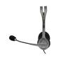 Logitech H110 Stereo Wired Headset, 3.5mm jack, Black/Silver