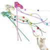 INEKOAGUA Cat Cat Teaser of with Colorful Relieves Boredom and Indoor Stimulates Hunting Educational Toy Toy, [Set 3], Bell, Tassel, Elastic, Durable,