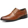 Mens Leather Shoes Brogue Business Formal British Style Big Size Perforated Oxford Shoes