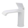 Sink Faucet G1/2 Thread Hot Cold Water Tap White Leaking Resistant Corrosion Proof Bathroom Sink