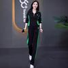 Survêtement de sport décontracté pour femmes, mode printemps et automne, style occidental, pull fin de tempérament, pantalon large, ensemble deux pièces