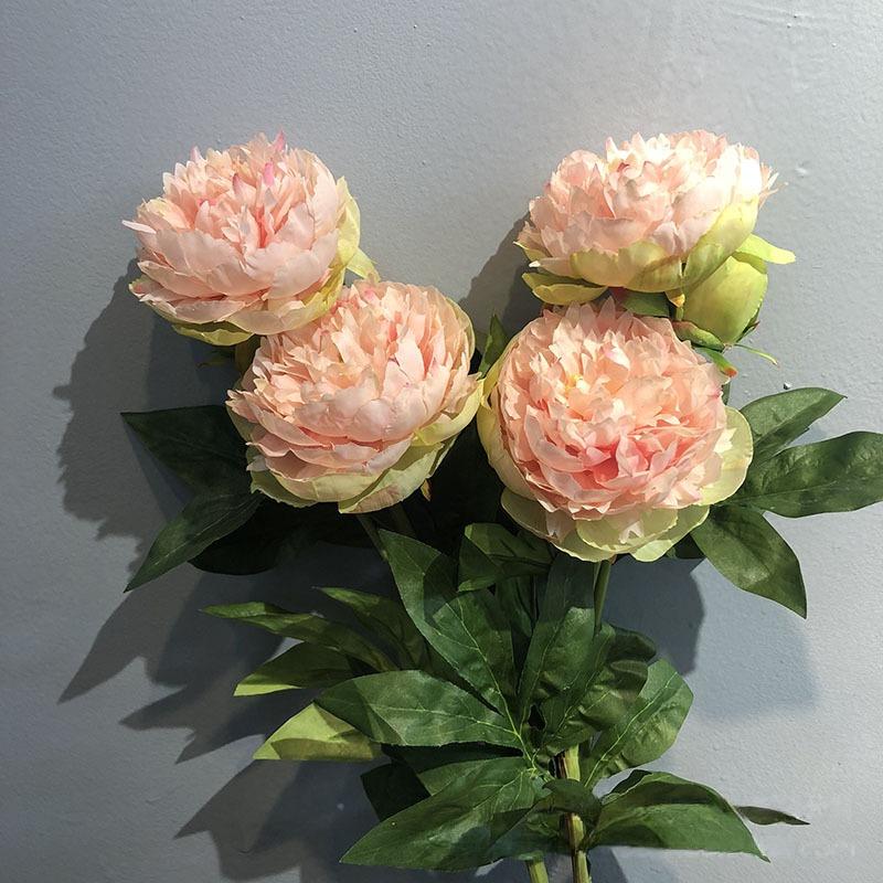 Трехглавый пион, имитация цветка, искусственный цветок, богатый цветок, украшение дома, свадебный реквизит