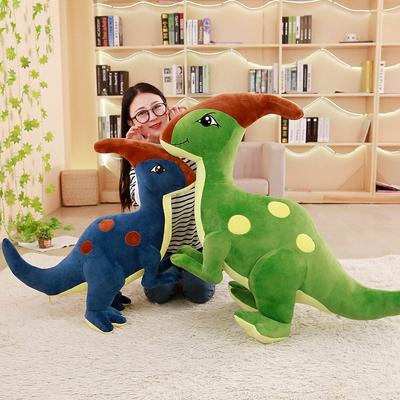 Brinquedos de pelúcia de dinossauro fofos para crianças, bicho de pelúcia, boneca parasaurolophus, desenho animado, bonecas fofas para crianças, presente de aniversário
