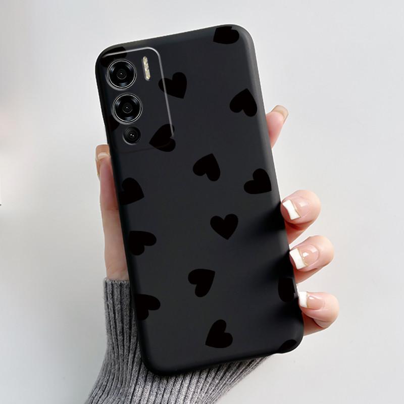 Case For Doogee N60 Pro Phone Case Luxury Cute Love Heart Rabbit Cartoon Funny Cover Black TPU Soft Silicone Protective Casing