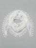 2026 New Women's Triangle Scarf Solid Color Lace Hollow Out Veil Muslim Church Round Headcloth Islam Wedding Mantilla Turban
