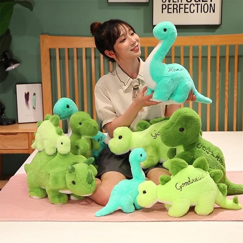 Jurassic Dinosaurier Park Plüschtier Grüner Stegosaurus Dreieckiger Drache Tyrannosaurus Rex Cartoon Stofftier