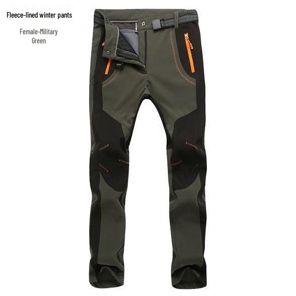 Pantaloni Softshell Unisex pentru Exterior, Rezistenți la Vânt, Călduroși, pentru Drumeții - Impermeabili, Respirabili, cu Fleece, pentru Toamnă și Iarnă