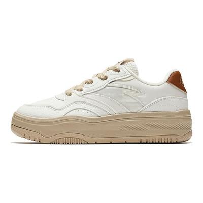 Street Fun 2 Comfortable Versatile Non-Slip Shock Absorbing Low-Top Skate Shoes Women Sneaker White Brown 922448077-9