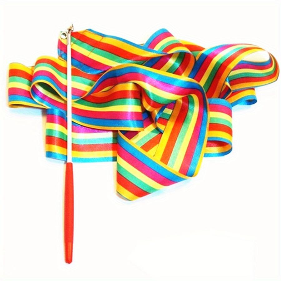 

13 Feet Dance Ribbons Streamers with Non-Slip Handle Colorful Gymnastics Ribbon Sticks Artistic Twirling Ribbons JXB