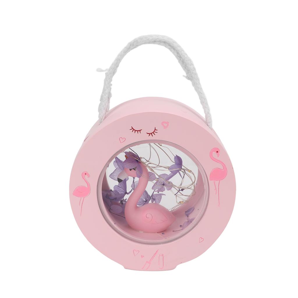 Flamingo Lamp Wall Mountable Double Sided Transparent Romantic Battery Powered Resin Pink Flamingo Figurines