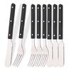 Blue Silver 8Pcs Dinnerware Acrylic Handle Knife Fork Set Stainless Steels Cutlery Set Western Dinner Kitchen Flatware