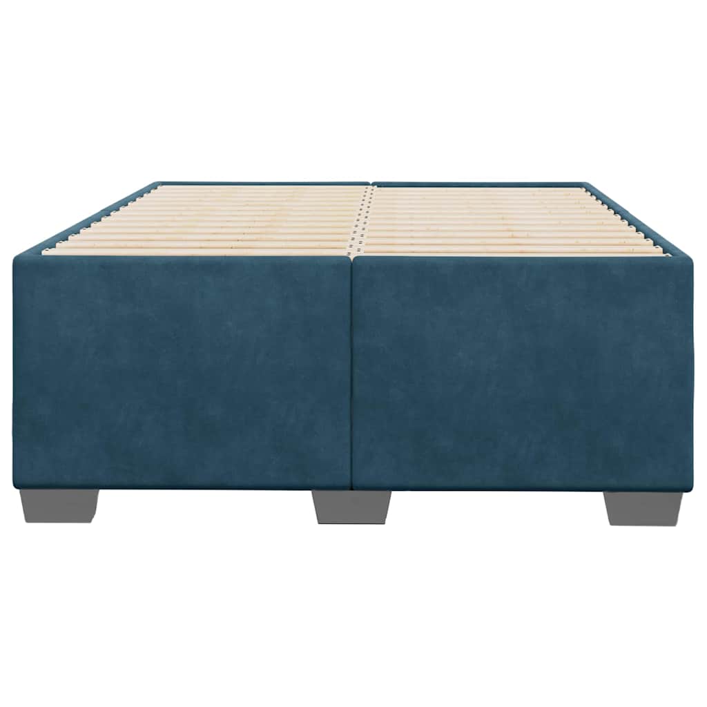 Bed Frame Blue 120 x 200 cm Velvet