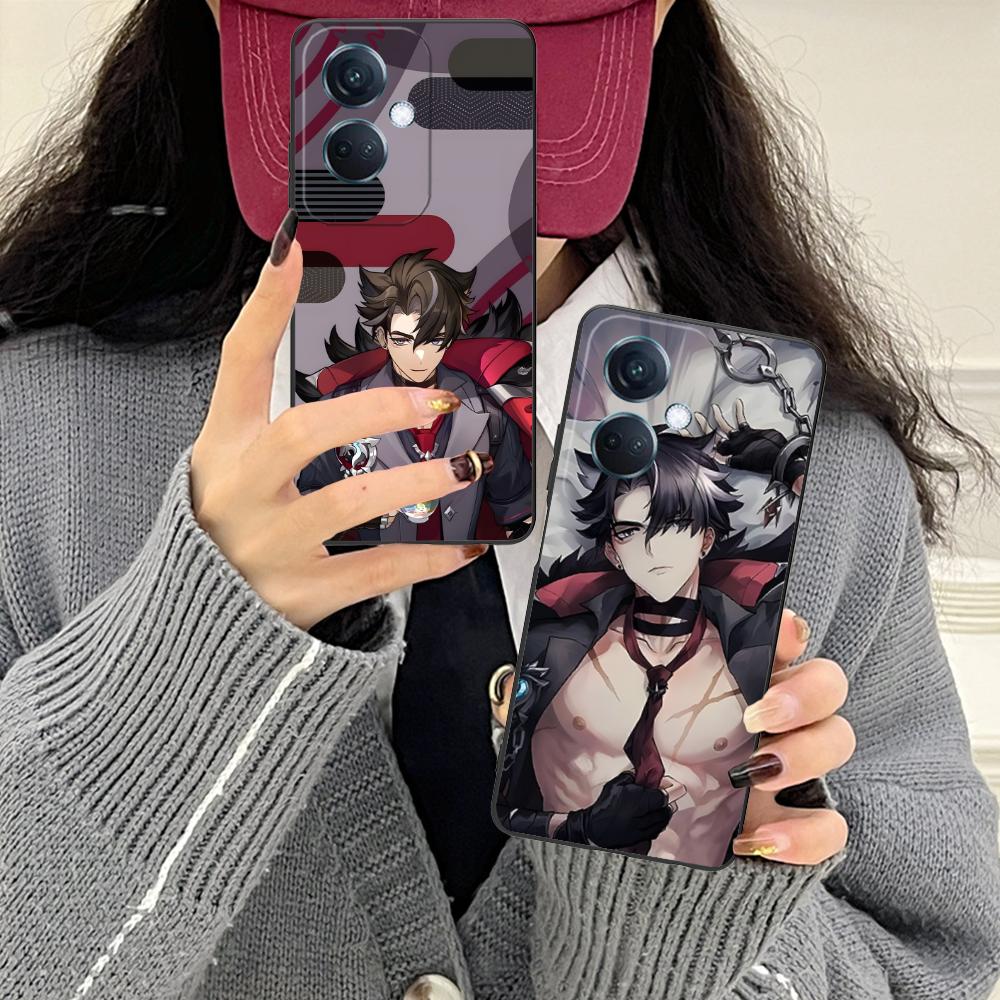 Game GI Wriothesley Matte TPU Mobile Phone Case for OPPO Reno 14 13 12 11 10 9 8 7 6 5 F T Pro 5G Colorful Printing Cover
