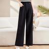 Paister Women's Plus Size Autumn Zipper Casual Suit Pants