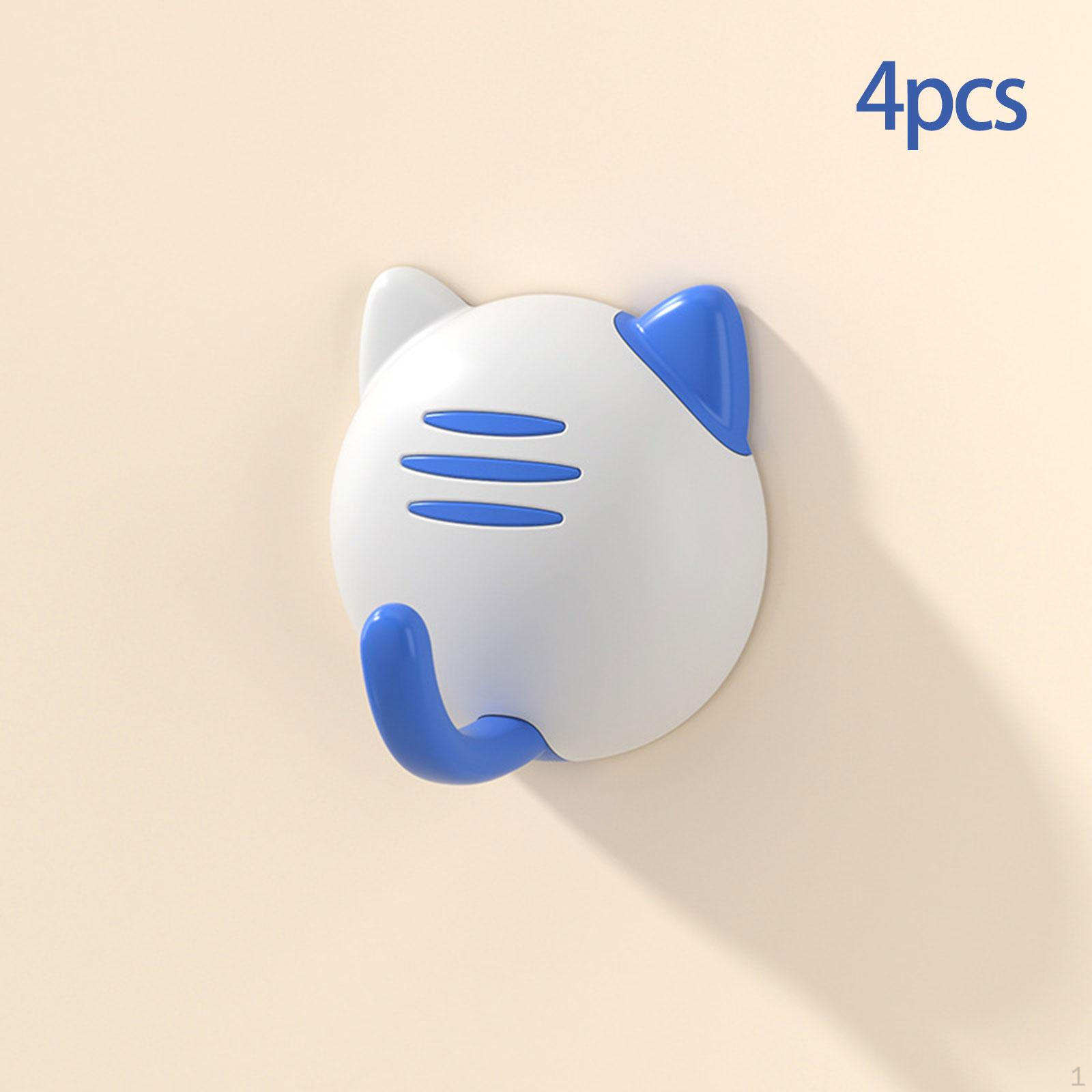 

4 Pcs Bathroom Robe Hooks Door Wall Towel for Kitchen Front