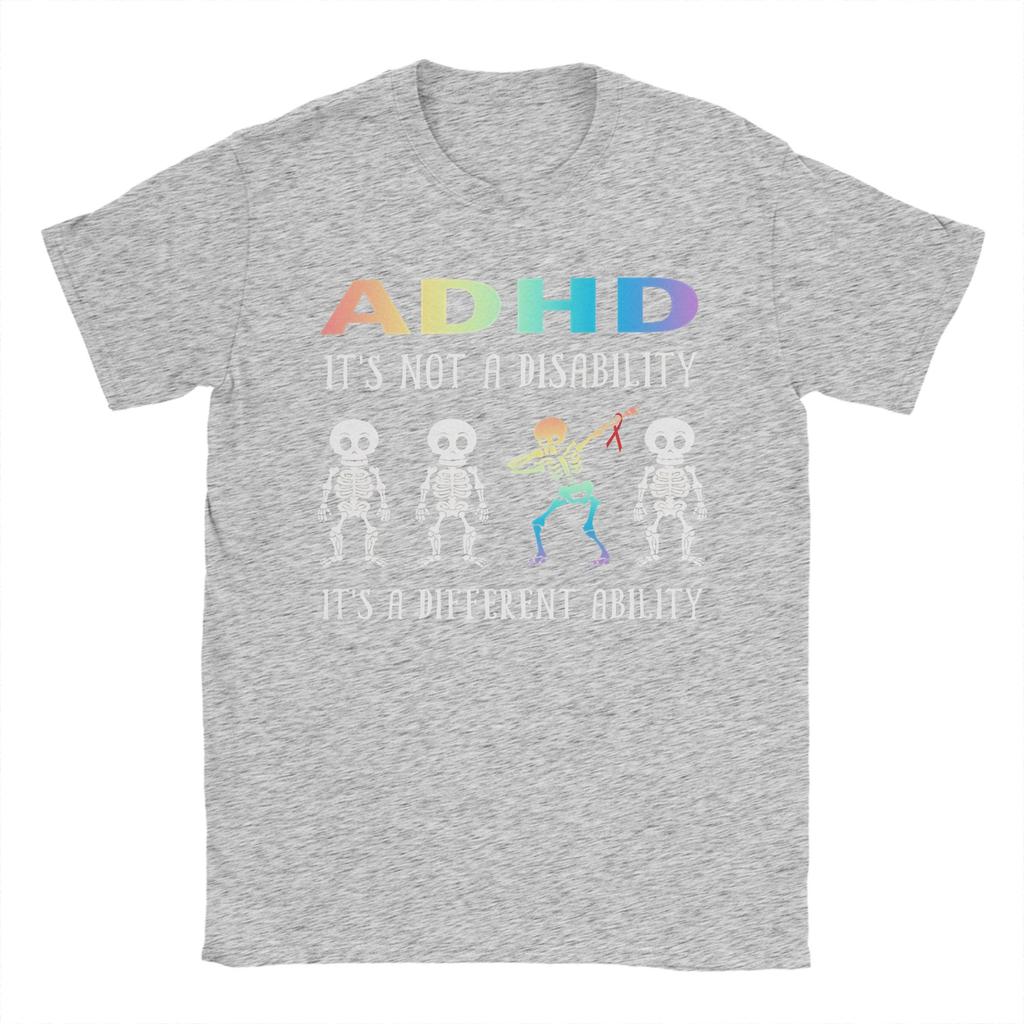 ADHD Iti S Not Disability TShirt Summer Fashion TShirts Mens Cotton O Neck Oversized Tees Short Sleeves Street Style Tshirt