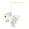 Kids Hands on Learning Toy DIY Mid Autumn Goldfish Lantern Kit for Kids, Handheld Glowing Fish Paper Lamp Handmade Material with LED Light Traditional