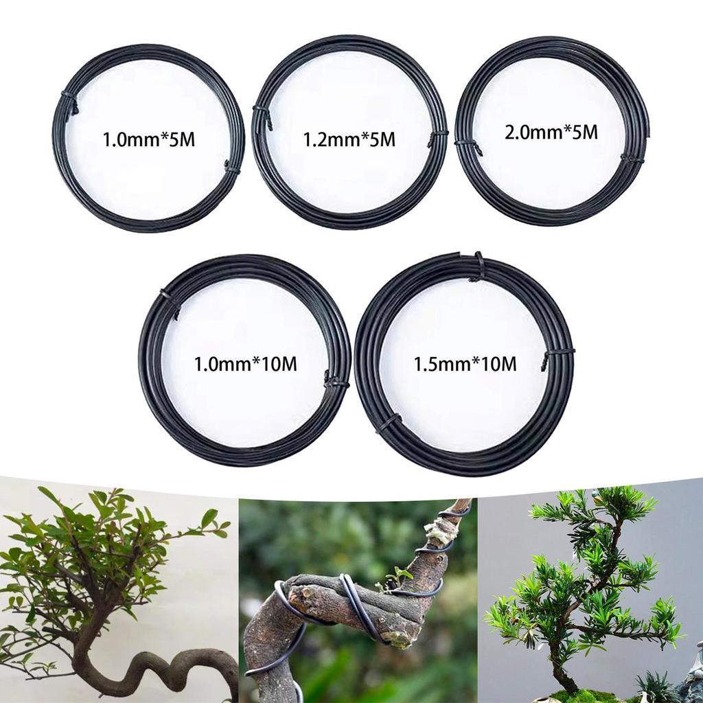 1/1,5/2 mm Drut Treningowy do Bonsai Podpora dla Roślin Pnących Aluminium do Trawnika Ogród Zewnętrzny
