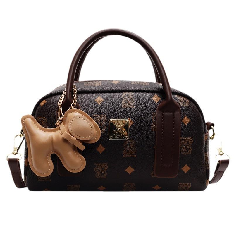 Hand Carry Fashion Casual Bowling Bag Women's 2025 Winter New Korean Version Trend Versatile Shoulder Bag Texture