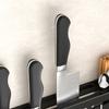 Wall Mounted Knife Holder Stainless Steel Shelf Kitchen Nail-Free Storage Rack Cutlery With Hook Kitchen Cabinet Organizer