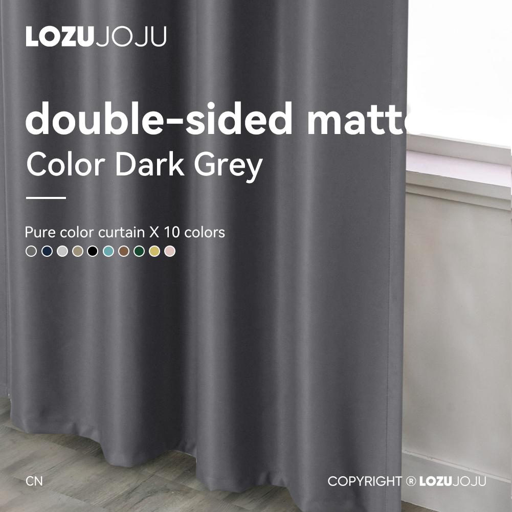 1 Stück LOZUJOJU 70–80 % Verdunkelung, einfarbige Verdunkelungsvorhänge mit gerüschtem Rand für Wohnzimmer, Schlafzimmer, Heimdekoration