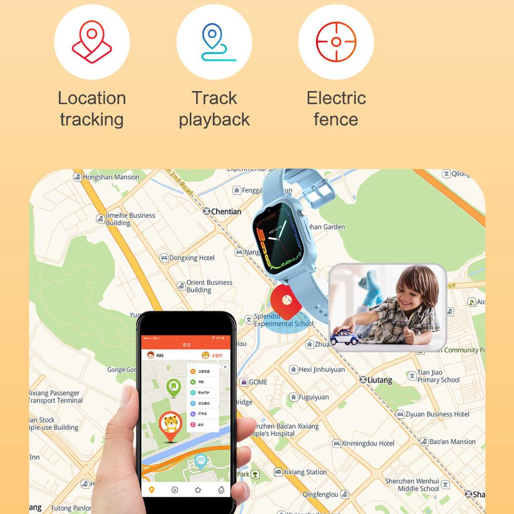 696 Kids 4G Video Call Chat Smart Watch Student Waterproof GPS WIFI LBS Location 700Mah Battery Calculator Children Smartwatch