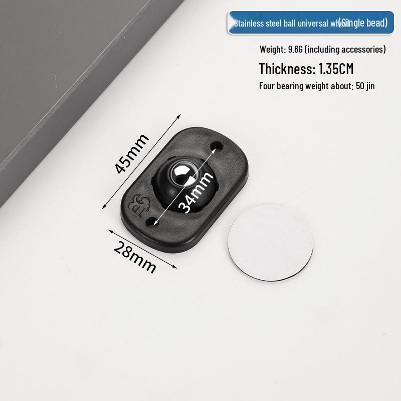 Cicha Samoprzylepna Podstawa Mobilna: Uniwersalne kółko bez wiercenia z pogrubionym łożyskiem kulkowym do użytku domowego