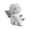 Resin Imitation Gypsum Heart-shaped Little Angel Desktop Ornament, Style Character Home Decoration Sculpture