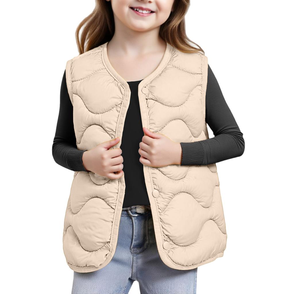 Kids' Winter Vest - Cotton Padded Sleeveless Jacket