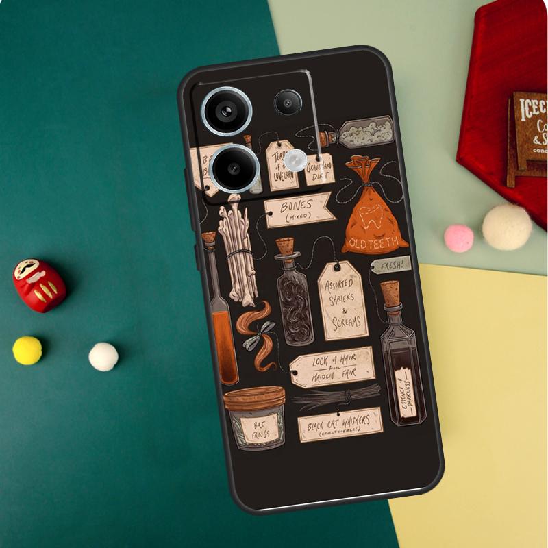 Girly Pastel Witch Goth Ouija Case For Xiaomi Redmi Note 13 Pro 14 12 11 10 15 Pro Plus Redmi 15 14C 13C 10C 12C 15C Funda