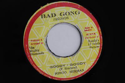 7inch Record BONGO HERMAN - Goody-Goody None Bad Gong Record 1977 Jamaica Reggae, Ska & Dub Used