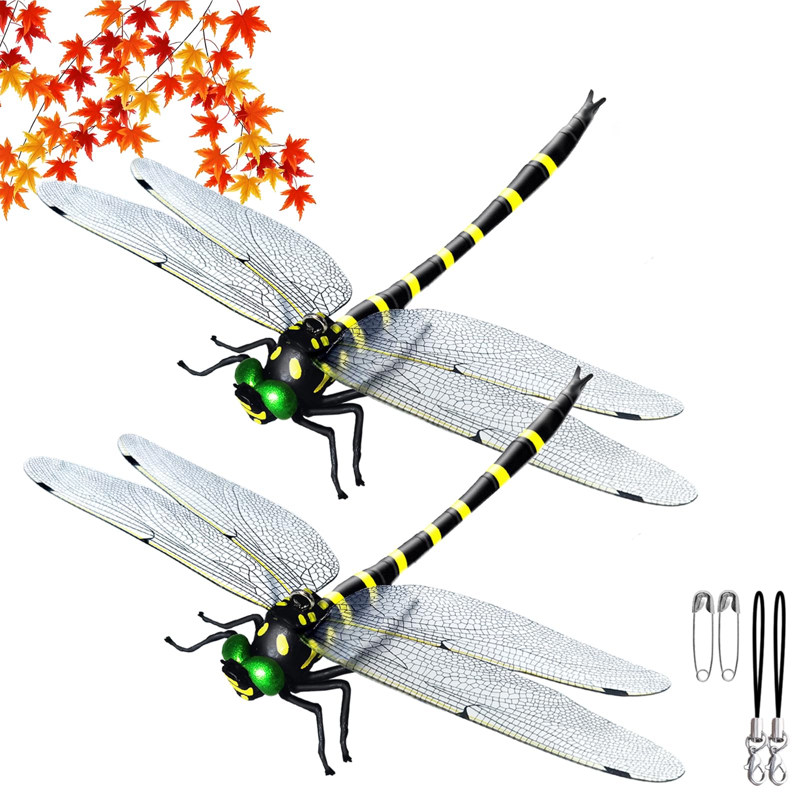 

2025 New and Improved 16cm Giant Dragonfly the Largest on the So A Hot Topic on Social Made of PVC with a Safety Pin and Insect Repellent Animal