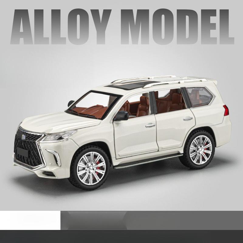 1/24 Lexus LX570 SUV Alloy Car Model Diecasts Metal Off-road Vehicles Car Model Simulation Sound and Light Kids Toys Gift