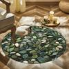 Luxurious Cobblestone Pattern Round Shape Floor Mats Kitchen Hallway Runner Rug Bedroom Living Room Soft Carpet Non-slip Area Rug