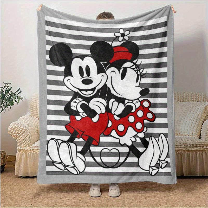 1 ks, Útulná deka s Mickeym a Minnie pro domácí dekoraci: Perfektní dárek do ložnice, obývacího pokoje, na cesty, kempování, do auta