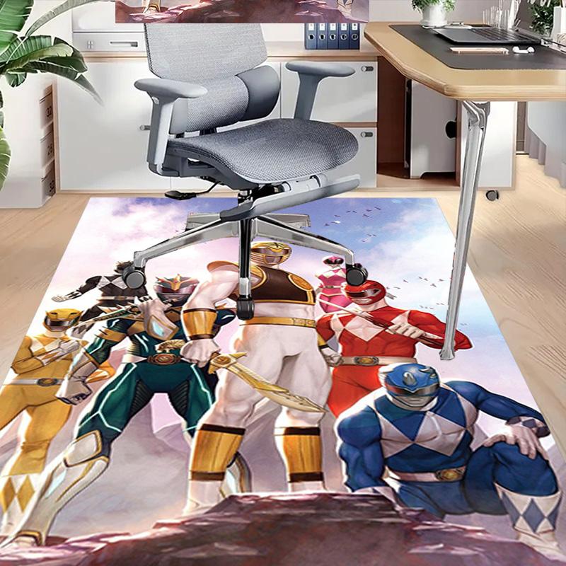 Power Rangers Team Unity Carpet For Playroom Bedroom Living Room Sofa Home Decorkids Game Area Rug Nonslip Floor Mat