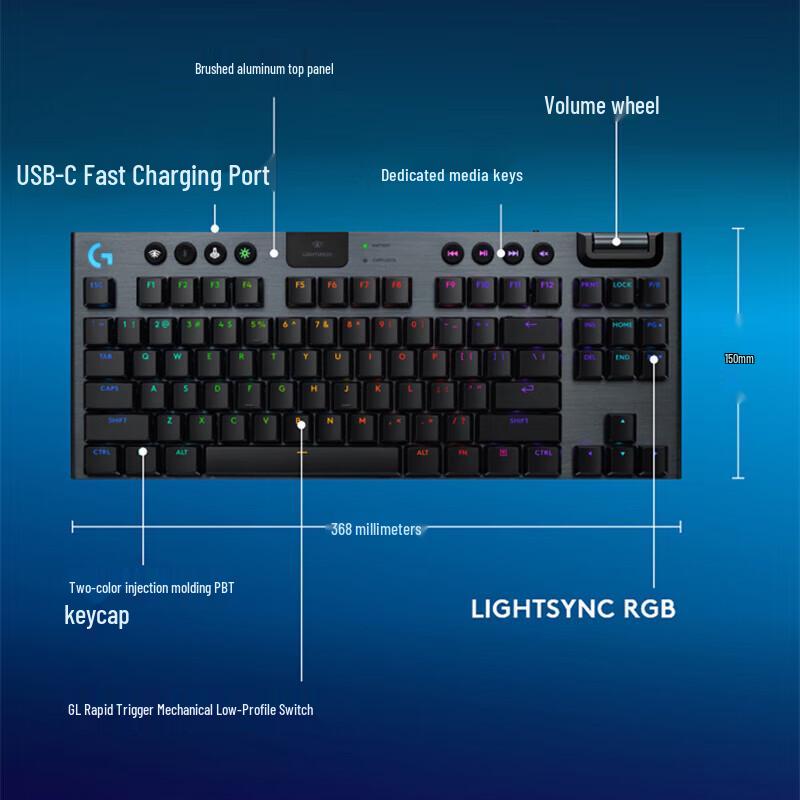 Logitech G915 TKL LIGHTSPEED Wireless RGB Gaming Keyboard