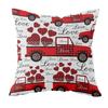 Valentine's Day Cushion Short Plush Love Printed Cushion Cover Car Bedside Cushion Gift