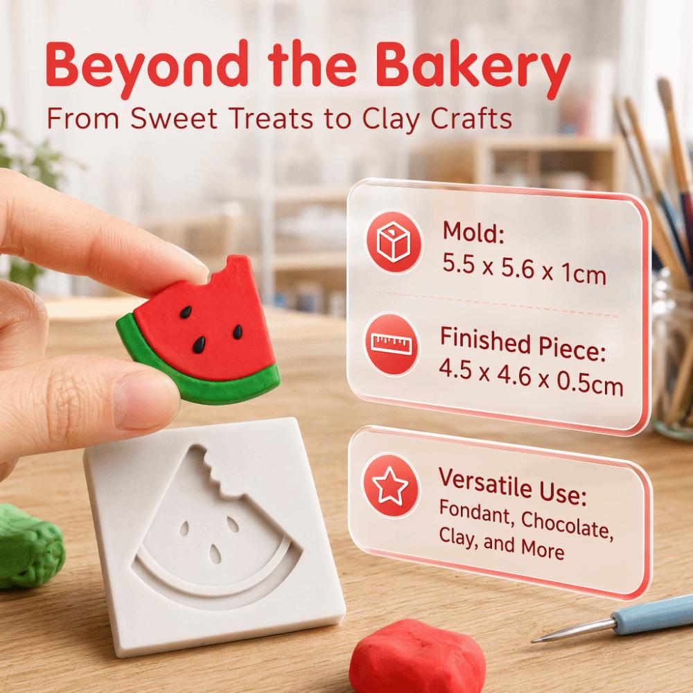Washable Chocolate Mould Watermelon Slice Dessert Mould Fondant Cake Decorating