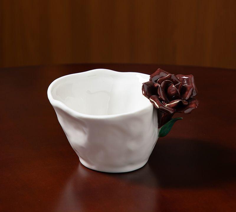 1PC Handmade Flower Cup Rose Ceramic Coffee Cup Mug Mug Souvenir Tea Cup Afternoon Tea Party Home Tableware Decoration