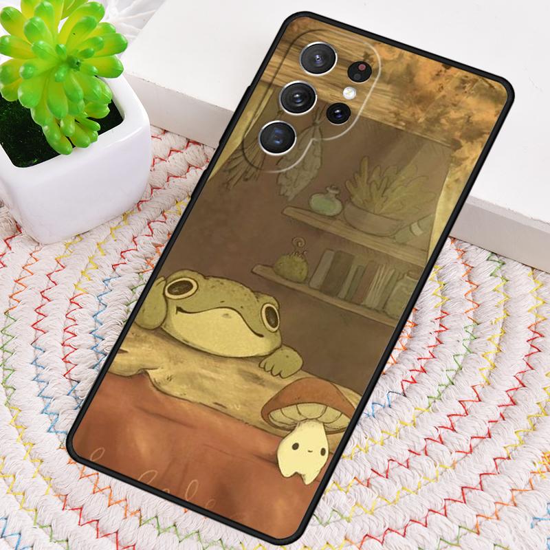 Frog Mushroom Cottagecore Phone Case for Samsung Galaxy Note 10 Pro S26 Ultra S23 S24 FE S25 S21 S22 PLUS Shockproof Cove