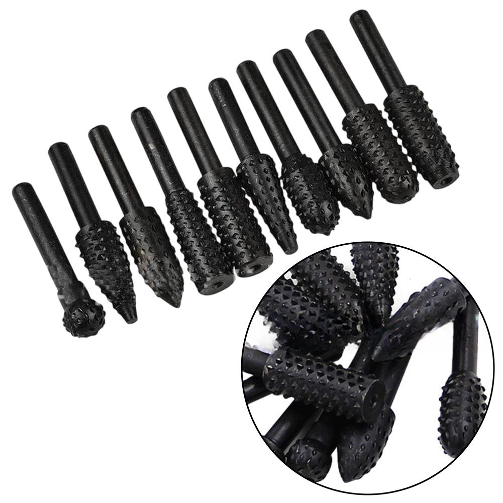 Wood Carving Tools Rasp File Drill Bits Carbon Steel Construction Long-life Cutting Power Woodworking Projects