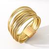 Bracciale da Donna Impilabile Multi-Strato in Ecopelle PU - Design Versatile, Antistatico