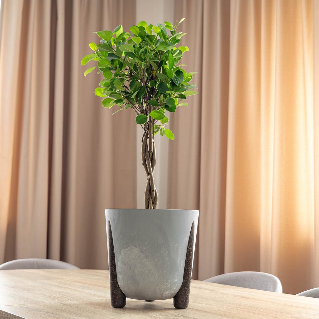 KADAX Flowerpot Flower Pot Leg Cover + Insert Flowerpot 18cm Gray