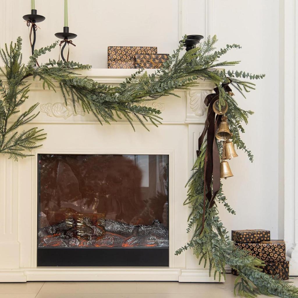 Christmas Pine Garland Realistic Artificial Soft Green Christmas Decoration Fireplace Garland Holiday Decorations For Home