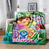 Dora Explorer Blanket Soft & Cozy Perfect for Seaside Bed Sofa All-Season Use Digital Print Birthday Christmas Gift Blanket