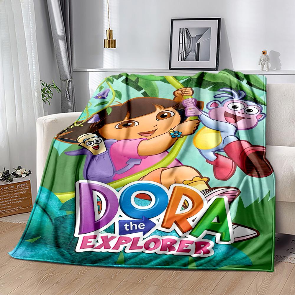 Dora Explorer Blanket Soft & Cozy Perfect for Seaside Bed Sofa All-Season Use Digital Print Birthday Christmas Gift Blanket