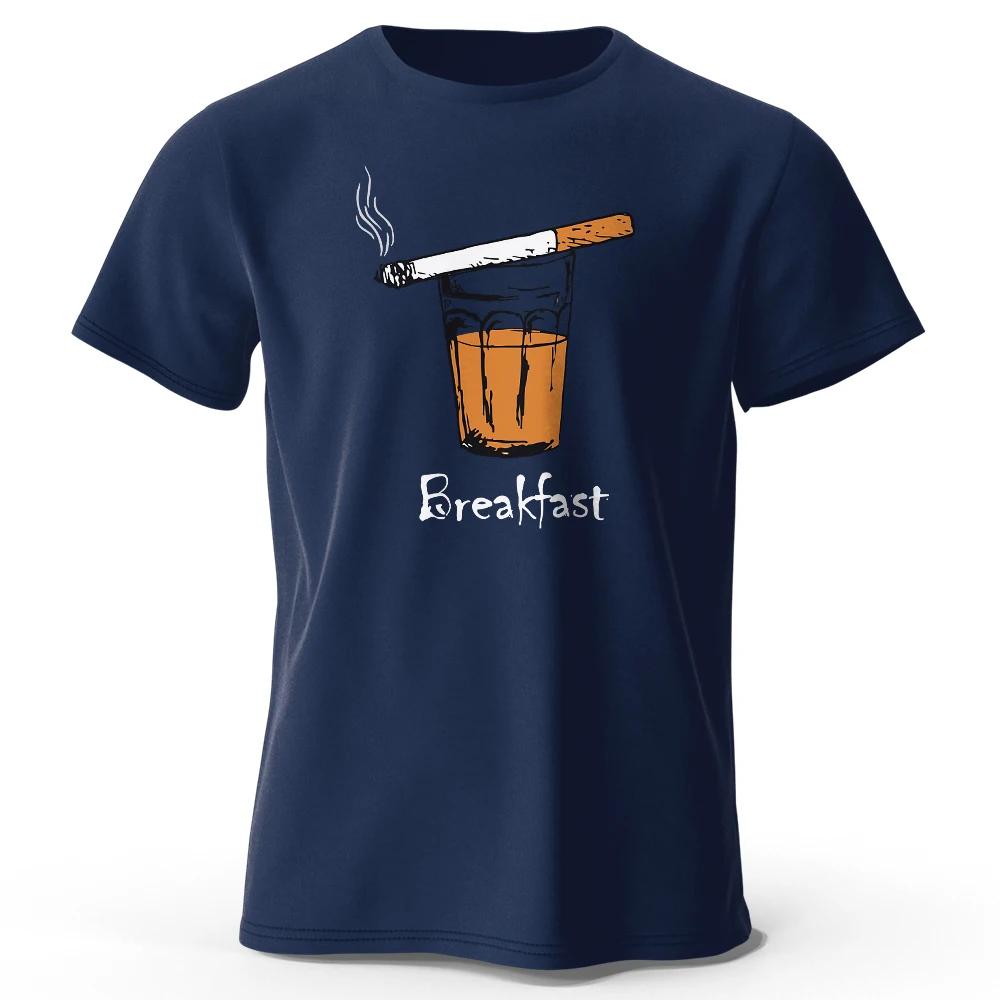 Joke The Breakfast Printed Unisexs TShirt 100 Cotton Oversized Funny Graphic Tees for Unisex Summer Tops